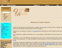 Tablet Screenshot of orielisbooks.com